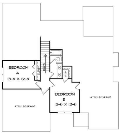 Upper for House Plan #6082-00026