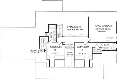 Upper for House Plan #6082-00033