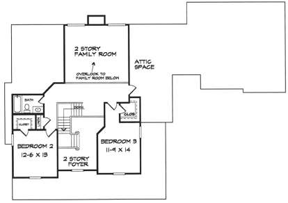 Upper for House Plan #6082-00034