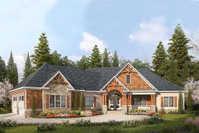 Craftsman House Plan #6082-00035 Elevation Photo