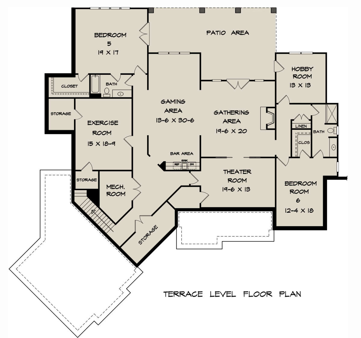 Basement for House Plan #6082-00035