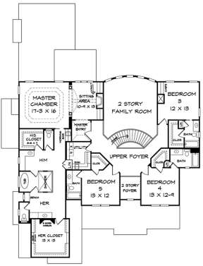 Upper for House Plan #6082-00038