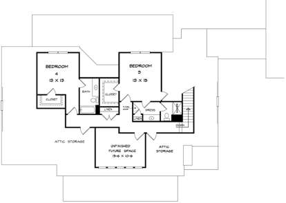 Upper for House Plan #6082-00041