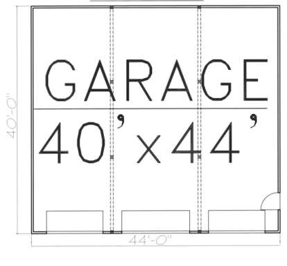Garage Floor for House Plan #039-00433