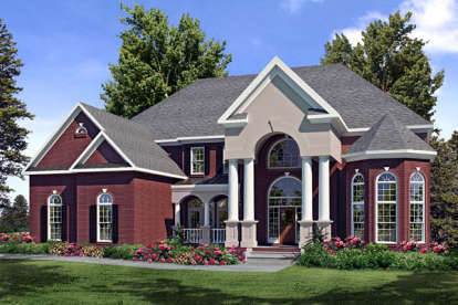 European House Plan #6082-00046 Elevation Photo