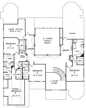 Upper for House Plan #6082-00046