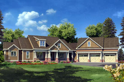 Craftsman House Plan #6082-00048 Elevation Photo