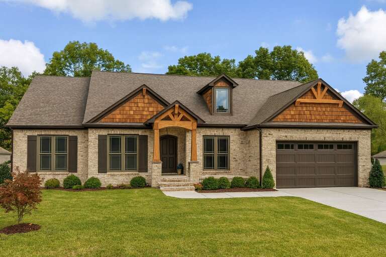 House Plan House Plan #18065 Angled Front Elevation