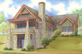 Mountain Rustic House Plan #8318-00030 Elevation Photo