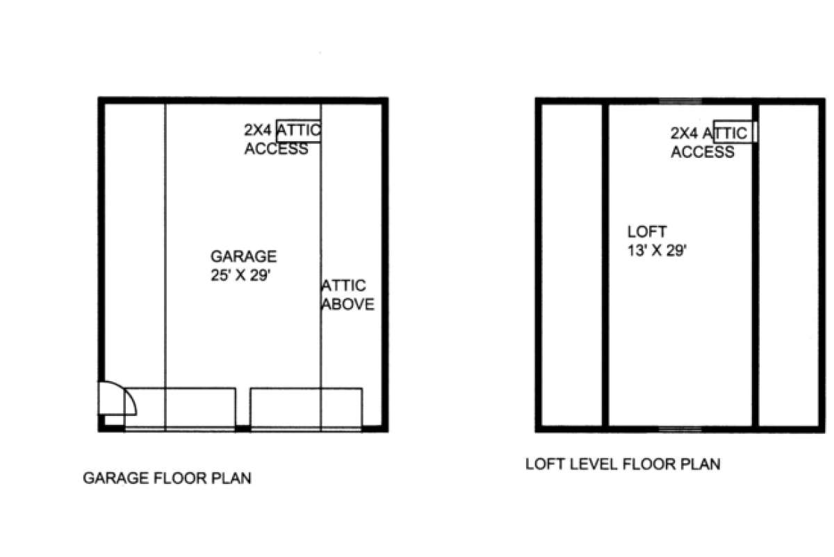 Garage/Loft Floor for House Plan #039-00435
