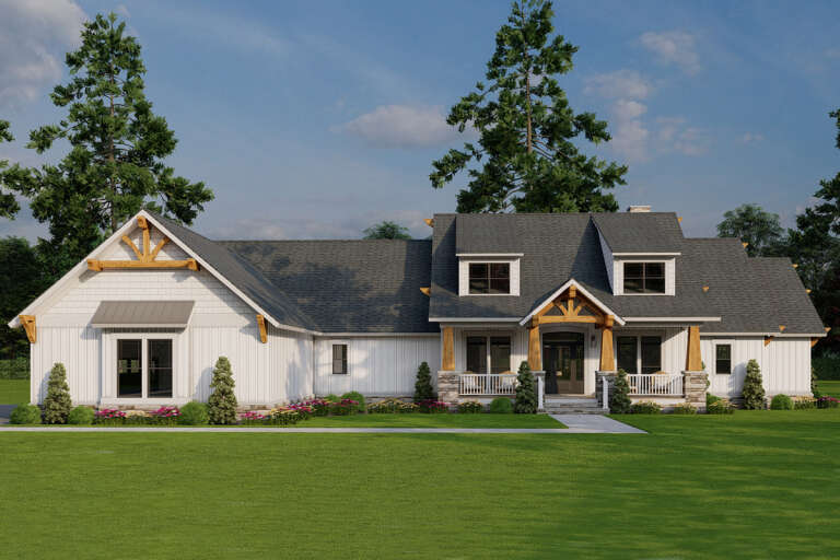 House Plan House Plan #18070 Angled Front Elevation