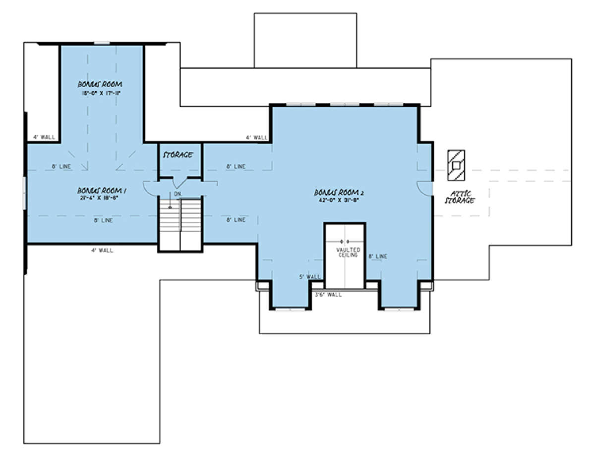 Bonus Room for House Plan #8318-00032