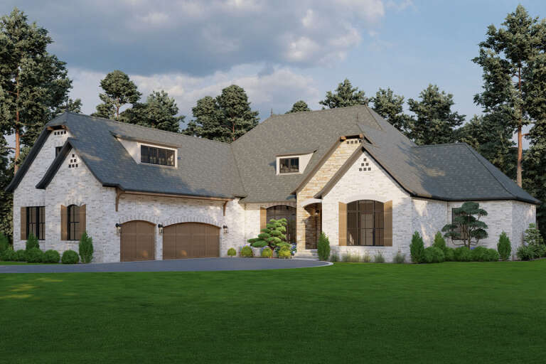 House Plan House Plan #18072 Angled Front Elevation