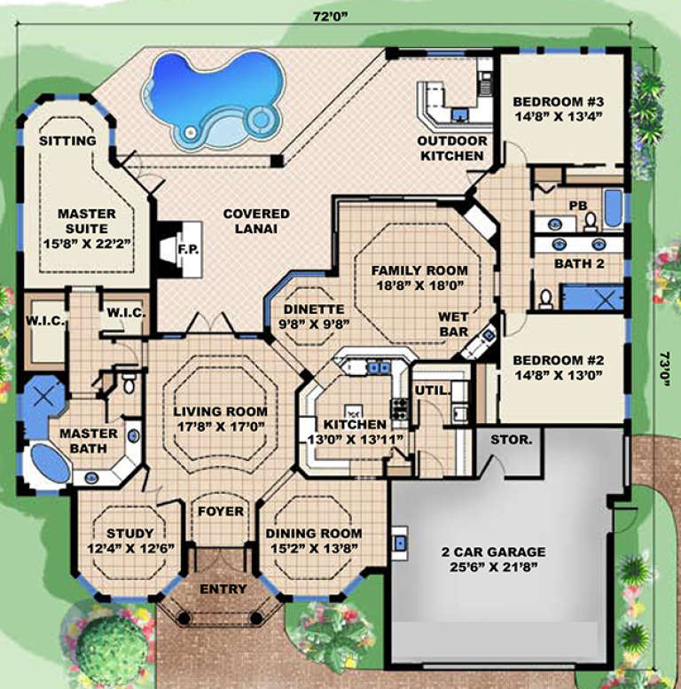 House Plan House Plan #18074 Drawing 1