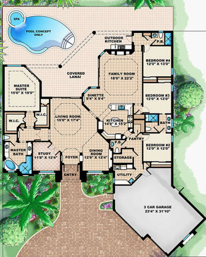 House Plan House Plan #18075 Drawing 1