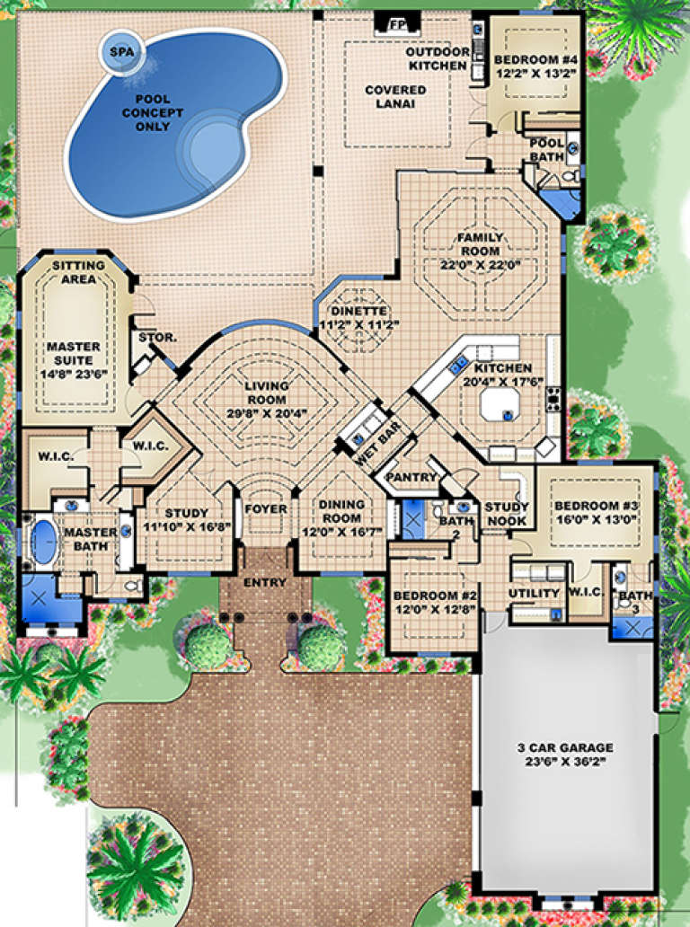 House Plan House Plan #18076 Drawing 1