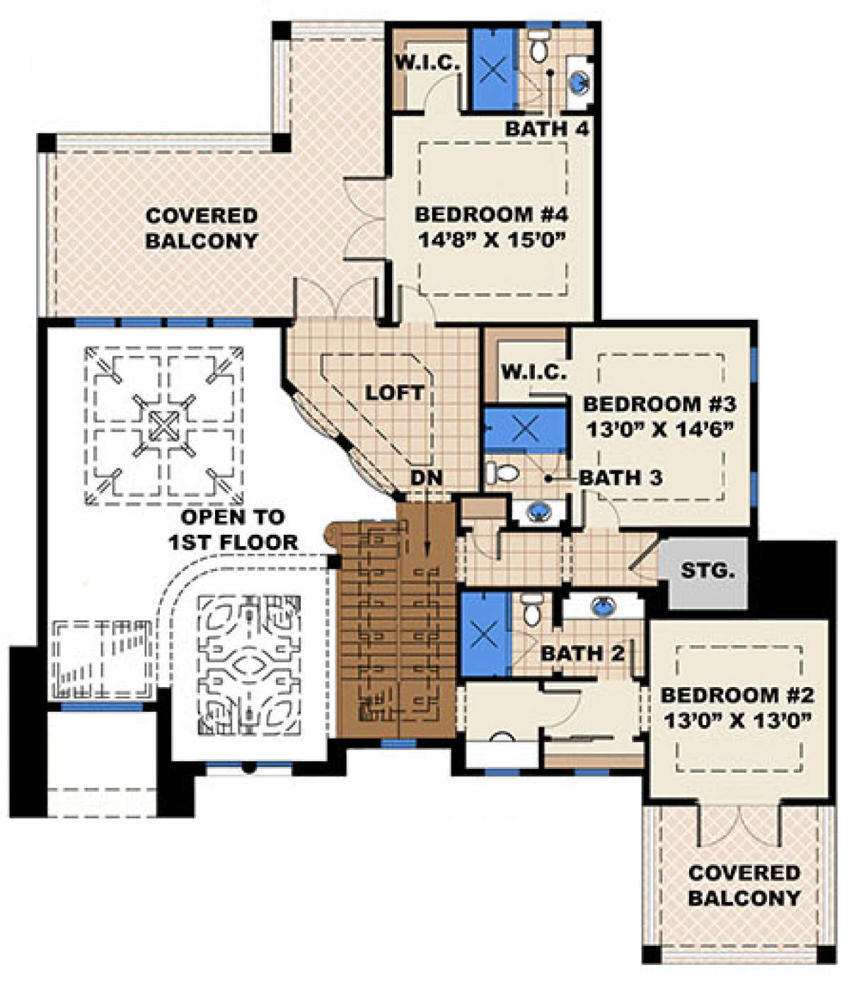 Upper for House Plan #1018-00266