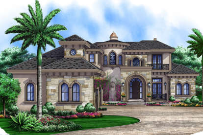 5 Bed, 5 Bath, 6193 Square Foot House Plan - #1018-00267