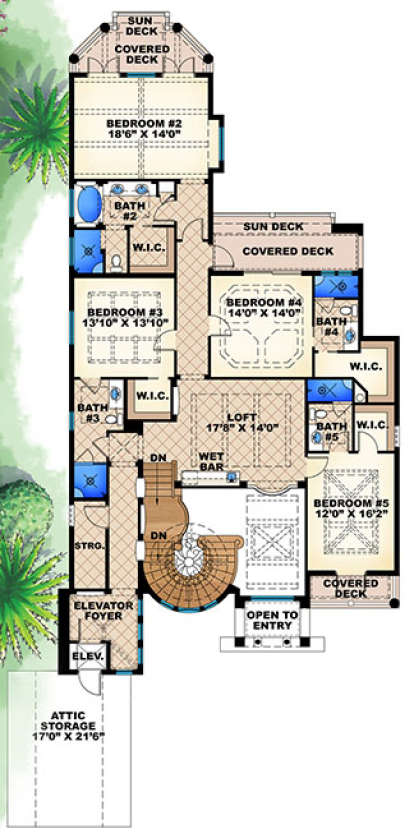 Upper for House Plan #1018-00267