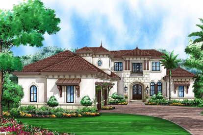 European House Plan #1018-00268 Elevation Photo