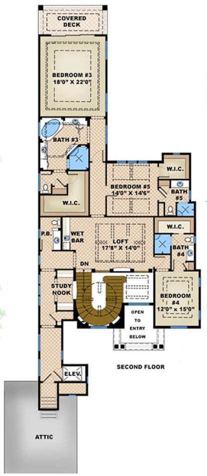 Upper for House Plan #1018-00268