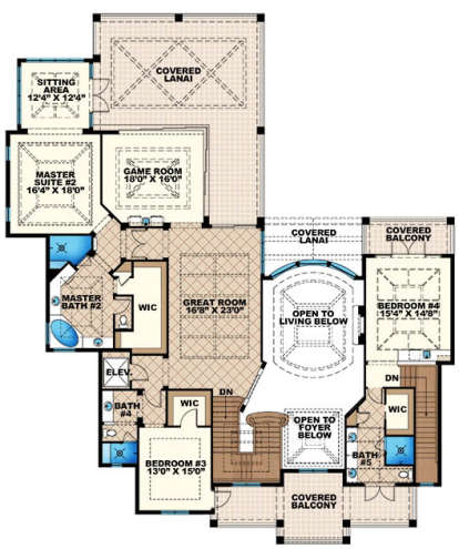 Upper for House Plan #1018-00270