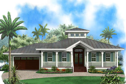 Coastal House Plan #1018-00272 Elevation Photo
