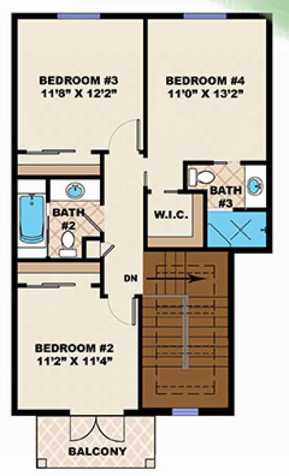 Upper for House Plan #1018-00276