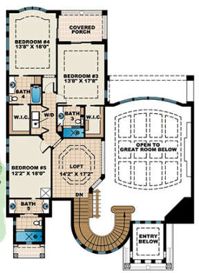 Upper for House Plan #1018-00278