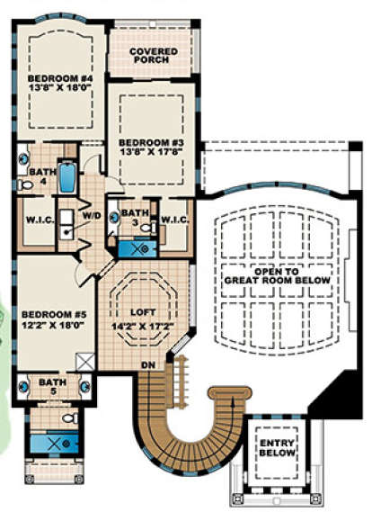 Upper for House Plan #1018-00278