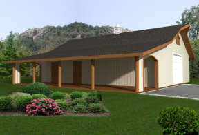 Barn House Plan #039-00437 Elevation Photo
