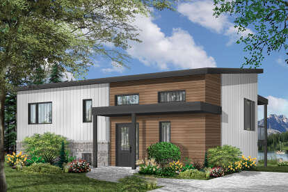 2 Bed, 1 Bath, 2128 Square Foot House Plan - #034-01126