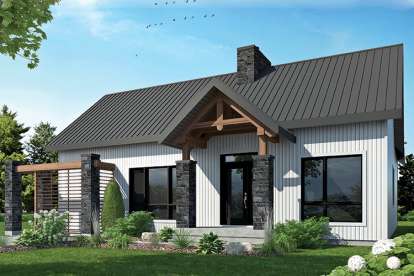 2 Bed, 1 Bath, 1212 Square Foot House Plan - #034-01127