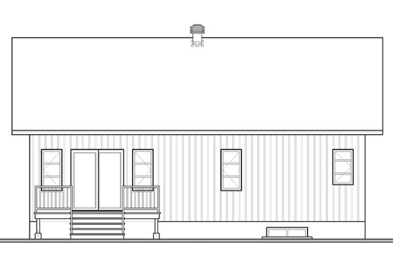 Modern House Plan #034-01128 Elevation Photo