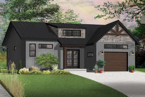 Modern House Plan #034-01128 Elevation Photo