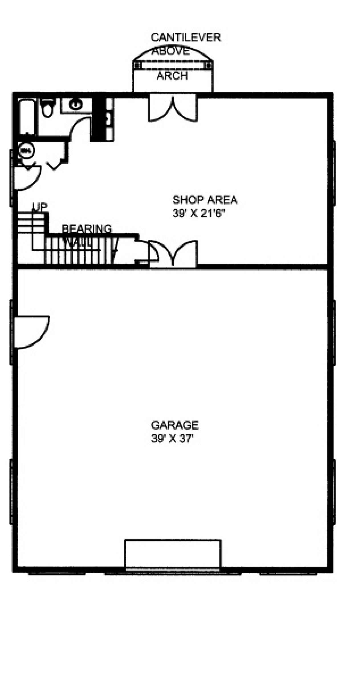 Garage/Shop Floor for House Plan #039-00439