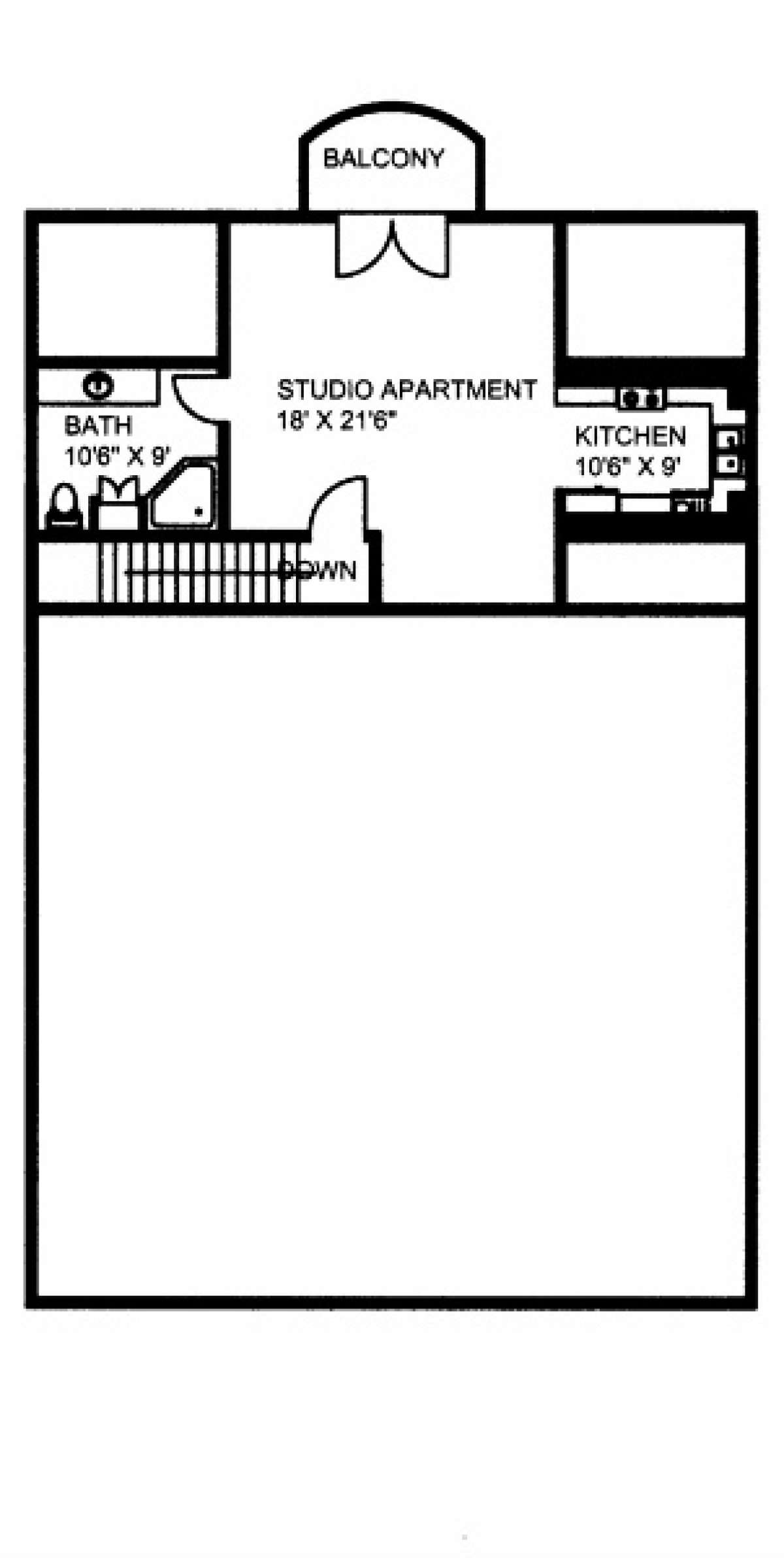 Apartment Floor for House Plan #039-00439
