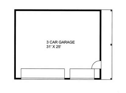 Garage Floor for House Plan #039-00440