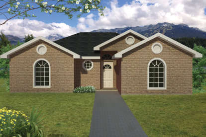 Ranch House Plan #1754-00010 Elevation Photo