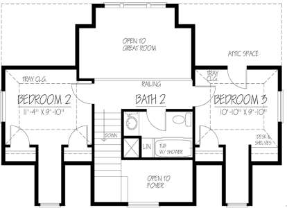 Upper for House Plan #1754-00012