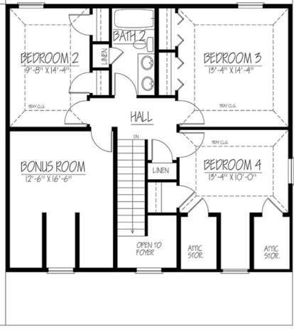 Upper for House Plan #1754-00014