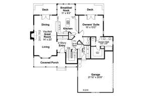 1st Floor for House Plan #035-00701