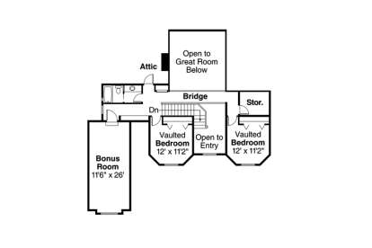 2nd Floor for House Plan #035-00702