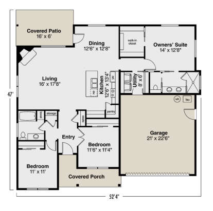 Main Floor  for House Plan #035-00706