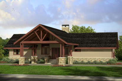 Mountain House Plan #035-00707 Elevation Photo