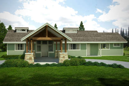 Northwest House Plan #035-00708 Elevation Photo