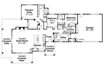 1st Floor for House Plan #035-00709