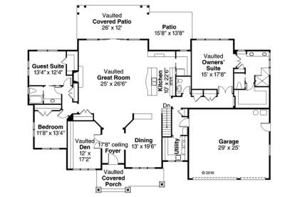 Floorplan 1 for House Plan #035-00710