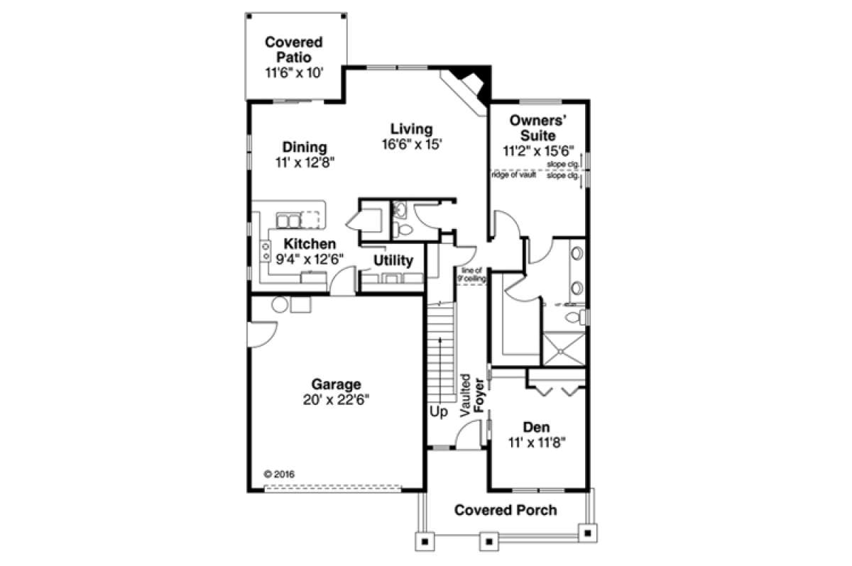 Floorplan 1 for House Plan #035-00711