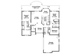 Floorplan 1 for House Plan #035-00713